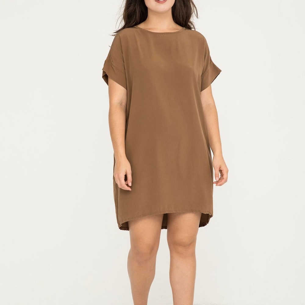 GEORGIA DRESS silk crepe moss